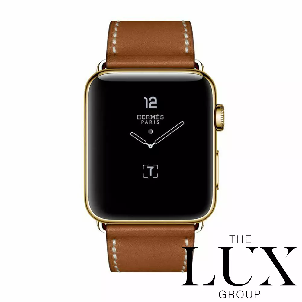 Hermes Series 5 Apple Watch 40mm Single Tour Fauve 24k Gold Plated