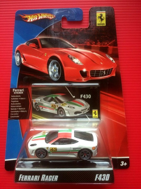 New Hot Wheels Ferrari Racer F430 White Rare Hard To Get
