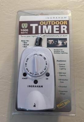 Ingraham Outdoor Timer 1000 Watt 8.3 Watts Model 12/806 Heavy Duty