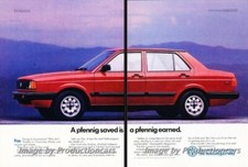 1989 Vw Volkswagen Fox 2-page Original Advertisement Print Art Car Ad J722