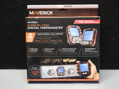 Maverick XR40 Wireless Digital Cooking Grilling BBQ Probe Meat Thermometer 500ft