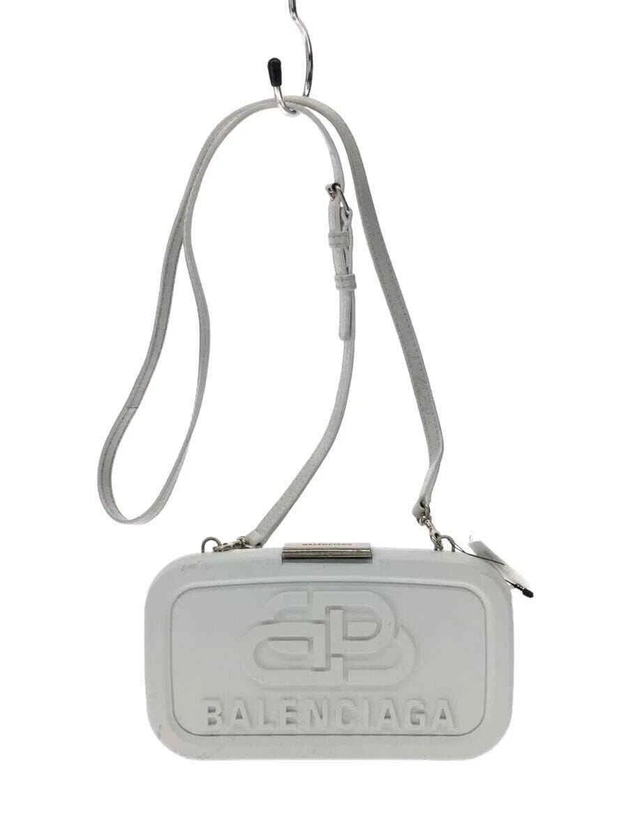 Balenciaga lunch box case shoulder bag white