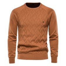 Men's Slim Fit Crewneck Sweater Casual Knitted Pullover Warm Sweaters