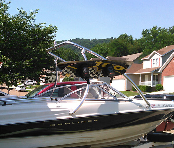 Origin Advancer Wakeboard Tower Polished +Reborn Pro+ Knee/Wakeboard Tower Rack