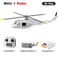 Fly Wing UH-1 V4 10CH M10 GPS 3D 4Blades Whute Remote RC RTF Helicopter US Plug