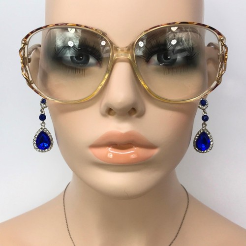 Vintage Eyeglasses Frames Clear Brown Square Retro Style Glasses Frame Only eBay