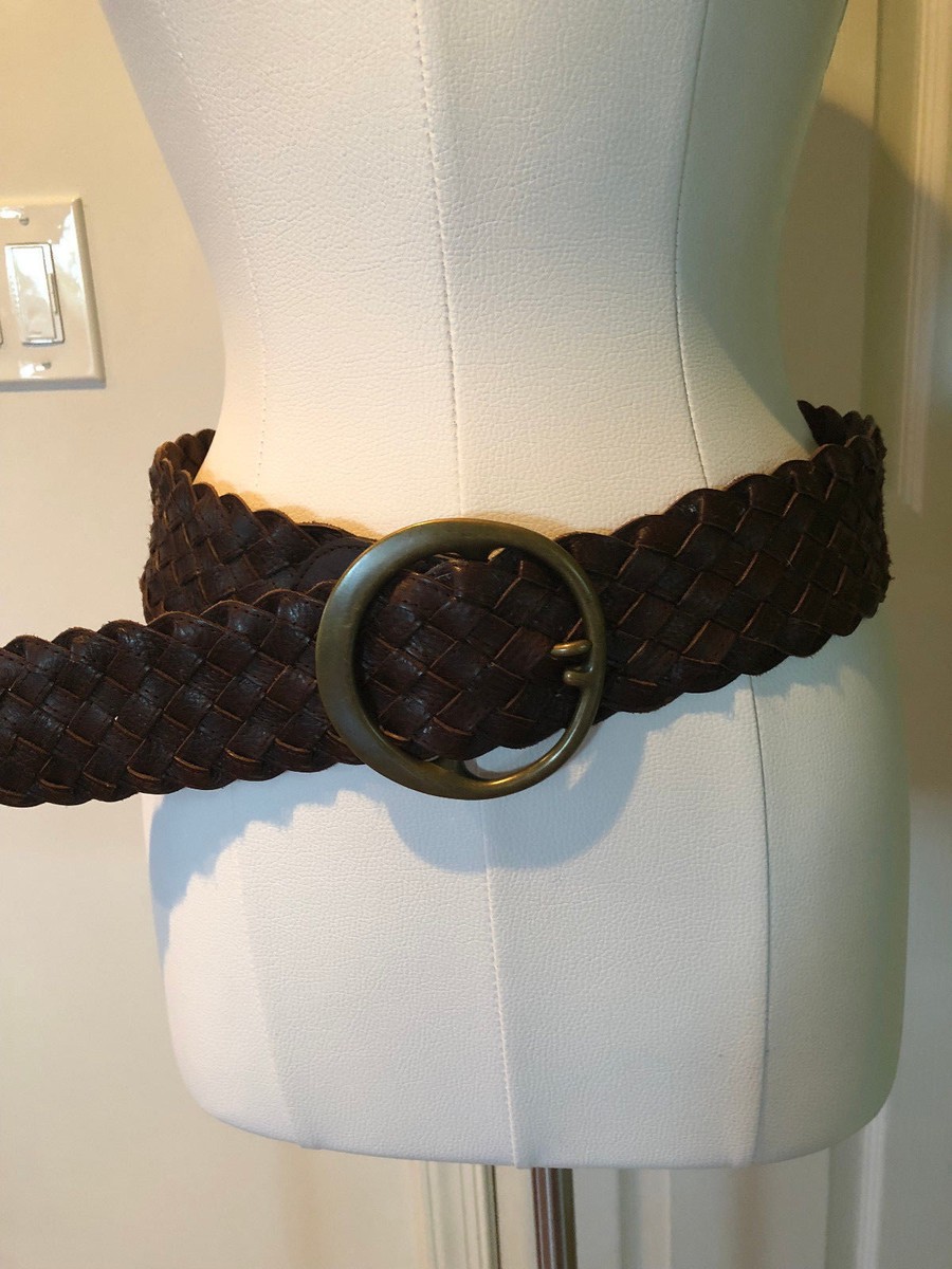EUC Banana Republic Genuine leather wide brown brass buckle  display picture 1