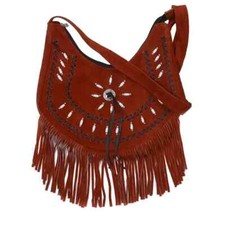 NEW Fringe Bag Purse Crossbody Western and Native American Style -Brown