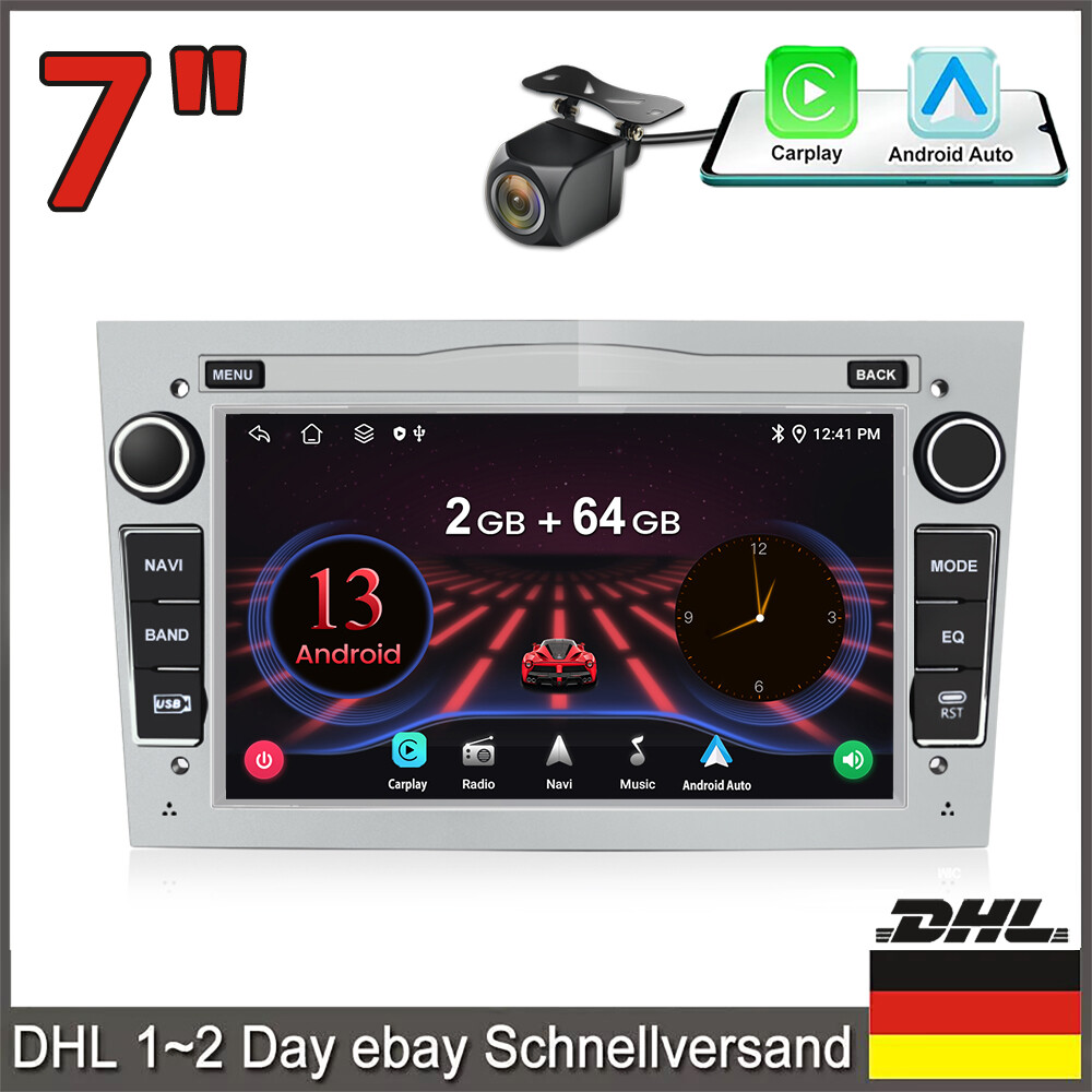 Radio de coche Android13 Apple Carplay GPS para Opel Astra H Vectra Corsa C D Zafira B