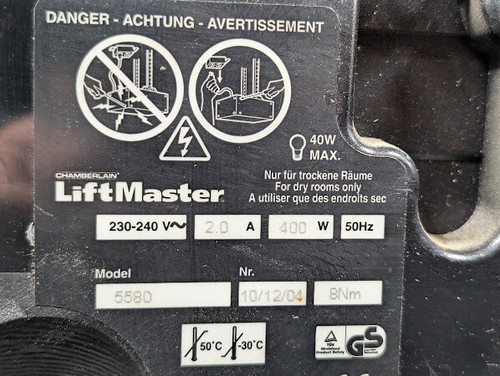 LiftMaster 5580 Garage Door Opener - Untested, For Parts/Repair - Picture 8 of 10