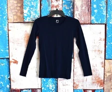 Women's JCP Juniors Top Shirt Long Sleeve Crew Neck Casual SMALL Blue PRE-OWNED