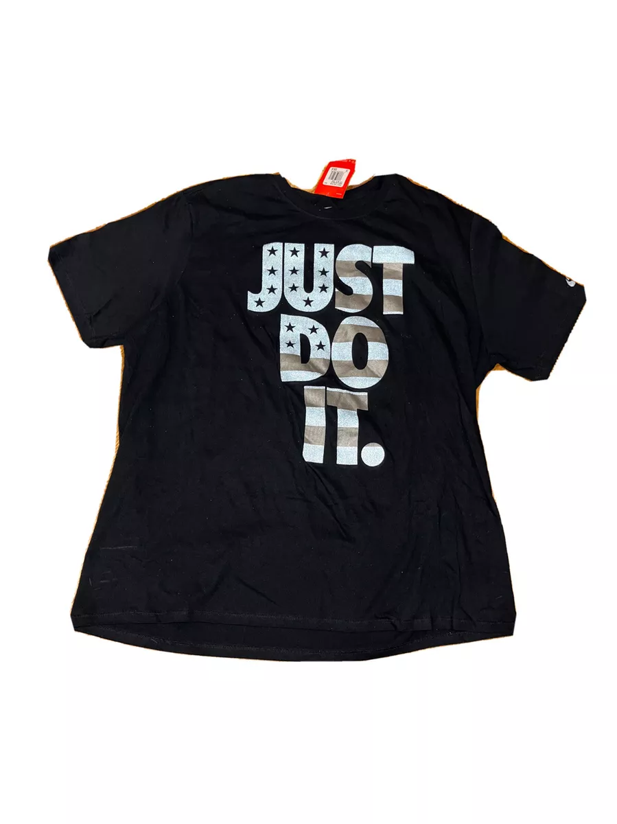 NWT Nike Tee Just Do It T Shirt Black Mens Size XXL