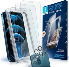 Primens Tempered Glass Screen Protectors for iPhone 12 PRO MAX - 3 Pack