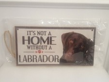 Black Labrador Retriever Wall Sign Plaque Gifts Home Pets Dogs. Brand New.Sealed