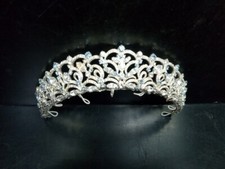 Crystal Tiara Rhinestone Bridal Wedding Hair Band Princess Prom Crown Metal