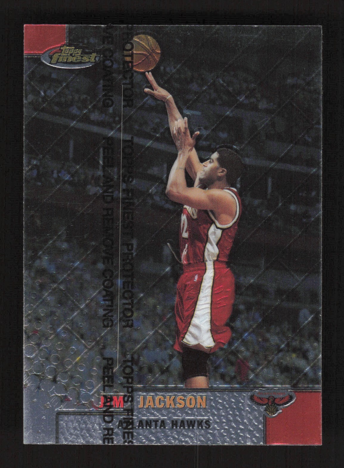 1999-00 Topps Finest with Peel Coating Jim Jackson #143 Atlanta Hawks