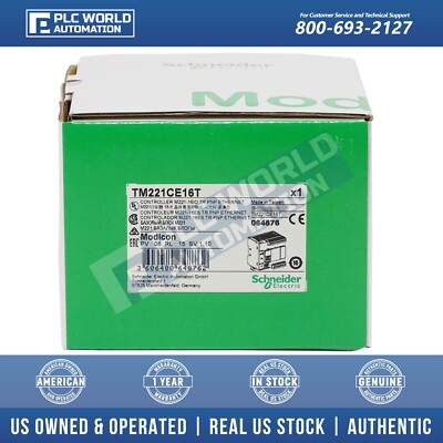 Schneider Electric TM221CE16T Modicon M221 Controller Ethernet, 16 I/O Brand New