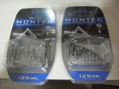NEW G5 Montec 125 Grain Broadhead 1-1/8  Cutting Dia. 2 packs of 3 each