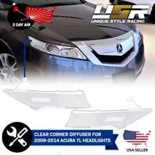 Clear Corner Reflector Diffuser Replacement Set For 2009-2014 Acura TL Headlight