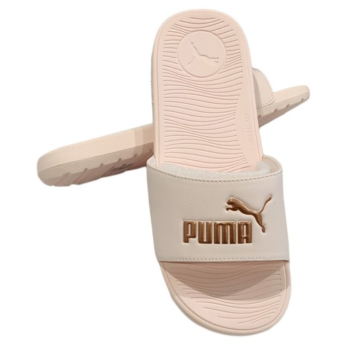 MSRP $48.99 NWT PUMA COOL CAT BOLD WOMEN'S PINK GOLD SLIP ON SLIDES SANDALS 9 10