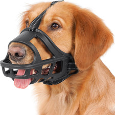 Dog Basket Muzzle for Medium  Large Dogs, Humane Cage Muzzle Prevent Biting Sca