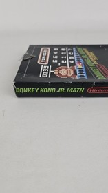 BOX ONLY - Donkey Kong Jr Math NES Nintendo - NO MANUAL OR GAME - Black Box