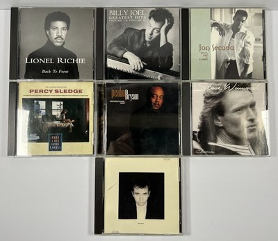 Lot Of 7 Various CD's Lionel Richie Billy Joel Percy Sledge Winwood Free Ship