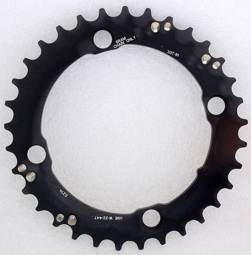 Truvativ 33T S1 104mm Lochkreis 4 Arm MTB Mountainbike Kettenblatt schwarz NOS