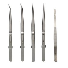 Tweezers, 5Pcs Precision Tweezers Set - Anti - Static Stainless Steel Tweezer...