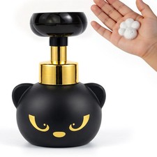 Cat Paw Soap Dispenser, Black Kitty Foaming Pump Bottle Refillable Eco-Friend...