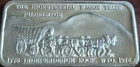 1974 Frontier Mint Bicentennial Wagon Train 1 oz .999 Silver Bar, SN 423