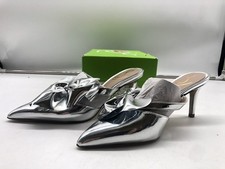 Sam Edelman Women  s Veranda Heels Pointed Toe Metallic Silver Size 6.5 M EUC 