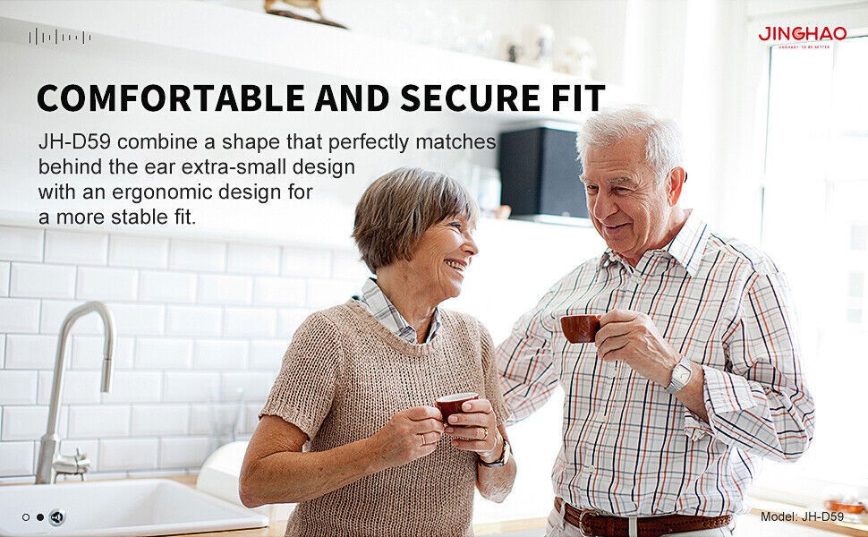 JINGHAO Digital Hearing Amplifier Noise Reduction,Charging Case,Chargeable