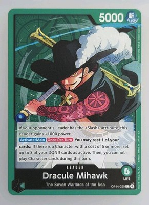 Dracule Mihawk - OP14-020 OP14-020 The Azure Sea's Seven Regular