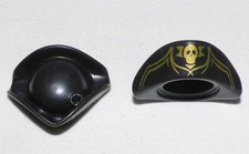 14990, 2x Hat, Trident (with 1 Hole), Pirate, Black, Printed