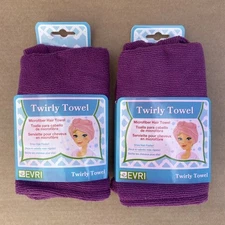 2 Women’s Head Towel Evri Magenta Twirly Towel