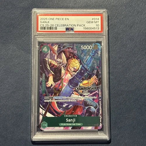 One Piece Sanji EB01-014 Championship 25-26 Celebration Pack PSA 10 GEM MINT