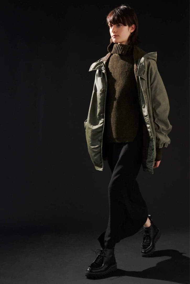USED Y'S (Y'S) 2023AW-PRE SIDE OPEN KNIT VEST, KHAKI VERYGOOD
