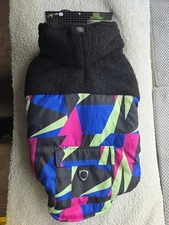 Silver Paw + SilverShield eliminates Odors Puffer Dog Coat Jacket Large. 