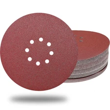 50 PCS 9-Inch 8-Hole Hook-and-Loop Sanding Discs Sander Paper for Drywall Sander