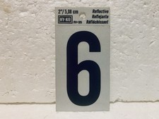 HY-KO: reflective Mailbox/ house number 6 or 9 self stick MISP NEW old stock