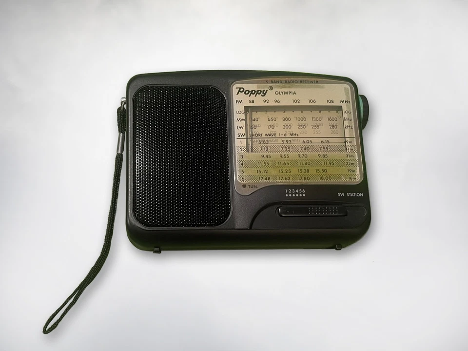 Poppy Olympia 9-Band Weltempfänger Radio mit OVP – Rarität