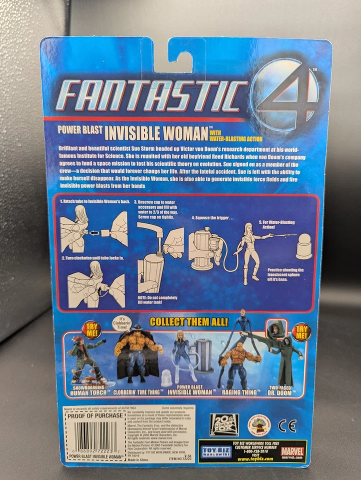 Power Blast Mujer Invisible Jessica Alba Fantastic Four Marvel Toy Biz 2005 Foto 2 de 2