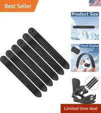 Black Snowboard Ankle Ladder Straps - Effortless Replacement Bindings, 6 Pcs