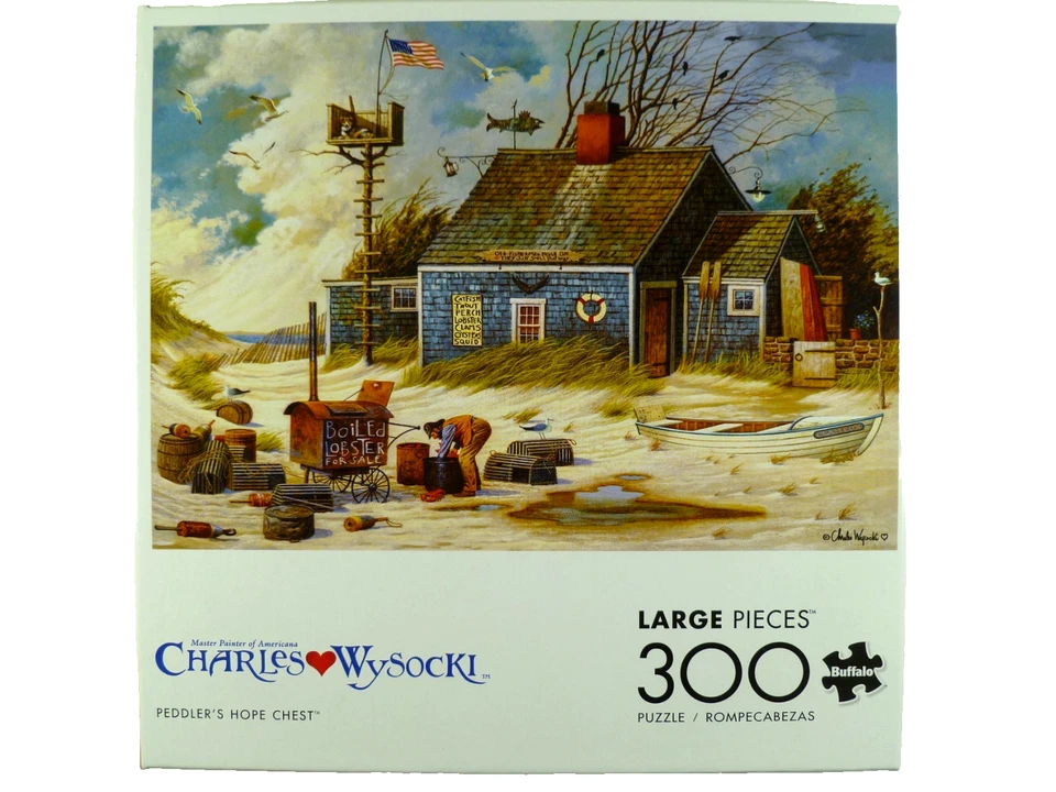 Rompecabezas Buffalo Charles Wysocki 300 piezas grandes lote de 8 náuticos completos Foto 3 de 4