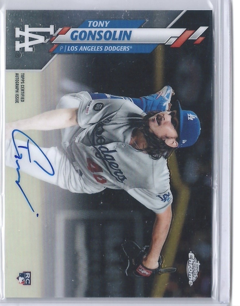 2020 Topps Chrome #RA-TG Tony Gonsolin Rookie Autographs