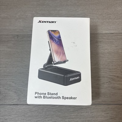 Jteman L9 Black Wireless Cell Phone Stand With Bluetooth Speaker