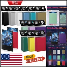 Versatile 1200 Pack Dual Matte Card Sleeves - Perfect for Competitive Play