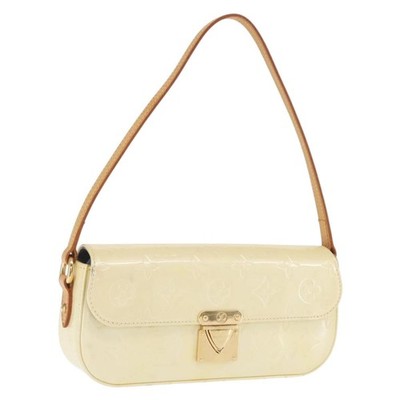 LOUIS VUITTON Monogram Vernis Malibu Street Bag Perle M91507 LV Auth 142836