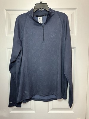 Size L Nike Pinnacle Running Division Water Repellent Blue Top Mens FZ1121-437